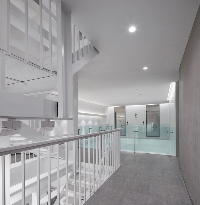 科技辦公樓格式塔樓梯裝修設(shè)計效果圖