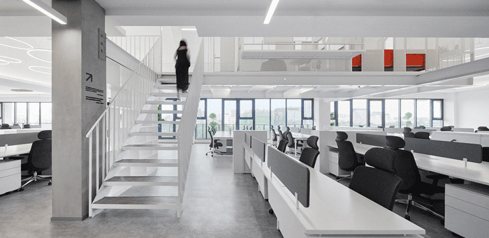 科技辦公樓辦公區(qū)域裝修設(shè)計效果圖