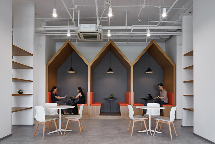 科技辦公樓交流區(qū)裝修設(shè)計效果圖