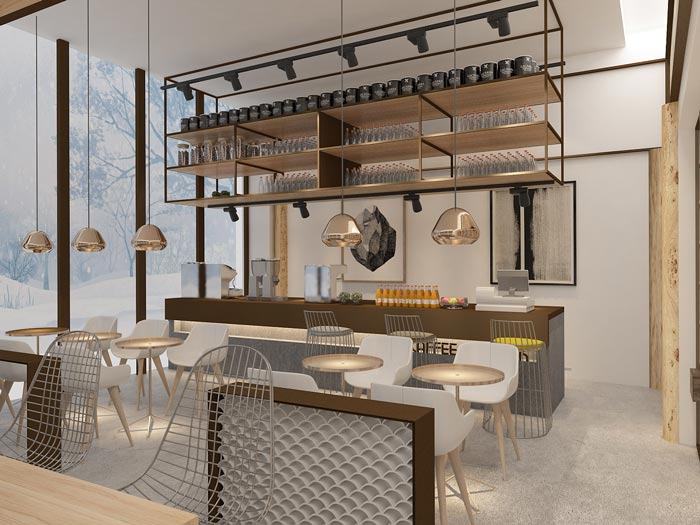 黨群服務(wù)中心書吧/咖啡館裝修設(shè)計效果圖