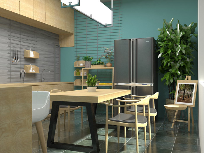 廠房改造辦公室茶水間裝修設(shè)計效果圖