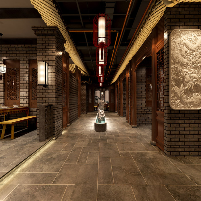 火鍋店過道裝修設(shè)計效果圖