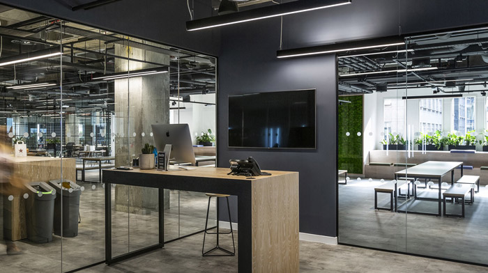 金融科技公司辦公室前臺設(shè)計(jì)方案