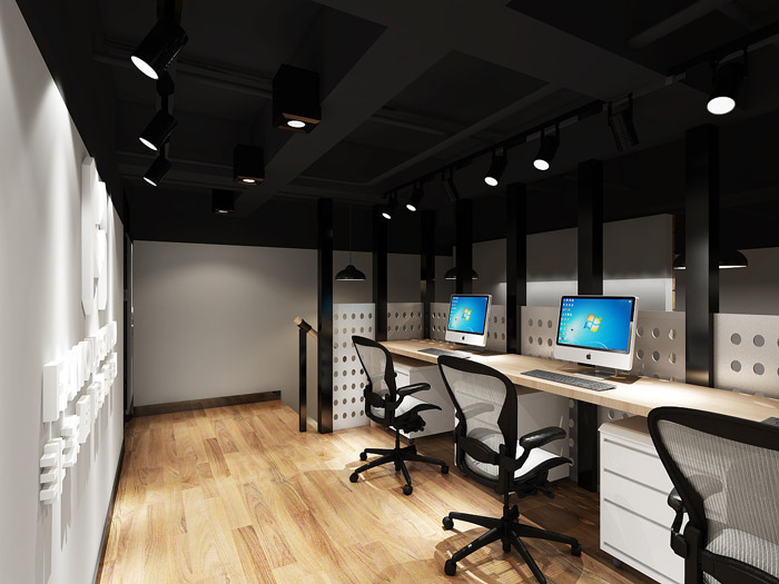 舞蹈培訓室辦公區(qū)裝修設計效果圖