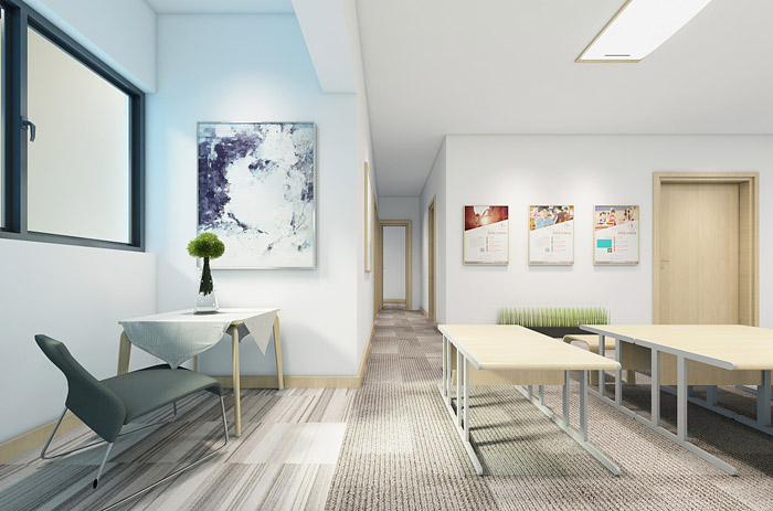 教育培訓機構(gòu)接待區(qū)裝修設計效果圖