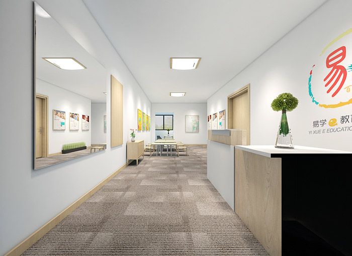 教育培訓機構(gòu)前臺裝修設計效果圖