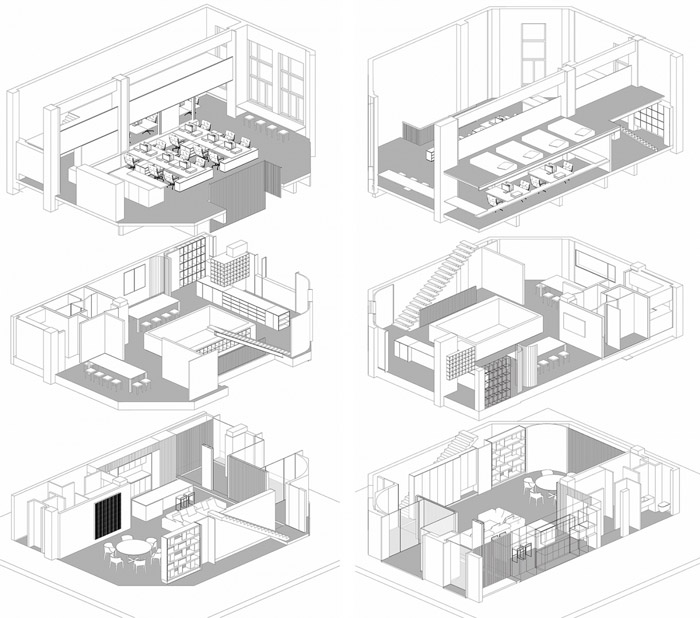 顧問公司辦公室裝修設(shè)計(jì)軸測(cè)圖