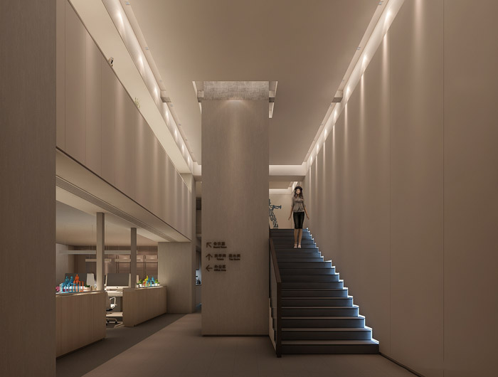 新中式辦公室樓梯設(shè)計裝修效果圖