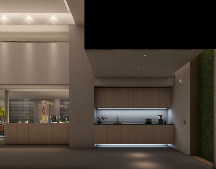 新中式辦公室茶水間設(shè)計裝修效果圖