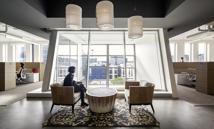 200人辦公室交流區(qū)裝修設計效果圖