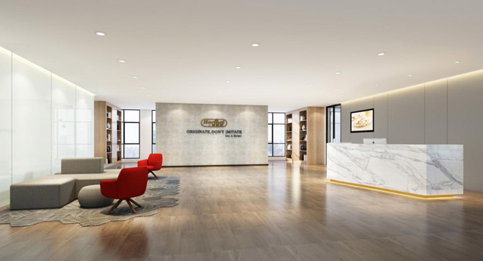 食品公司前臺裝修設(shè)計效果圖