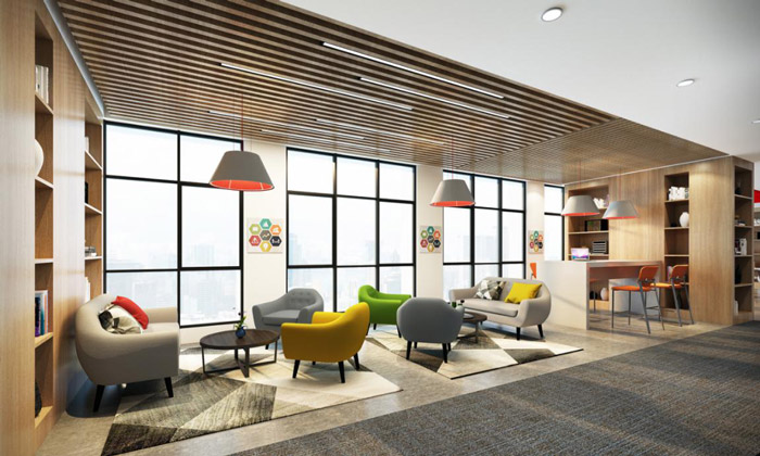 食品公司交流區(qū)裝修設(shè)計效果圖