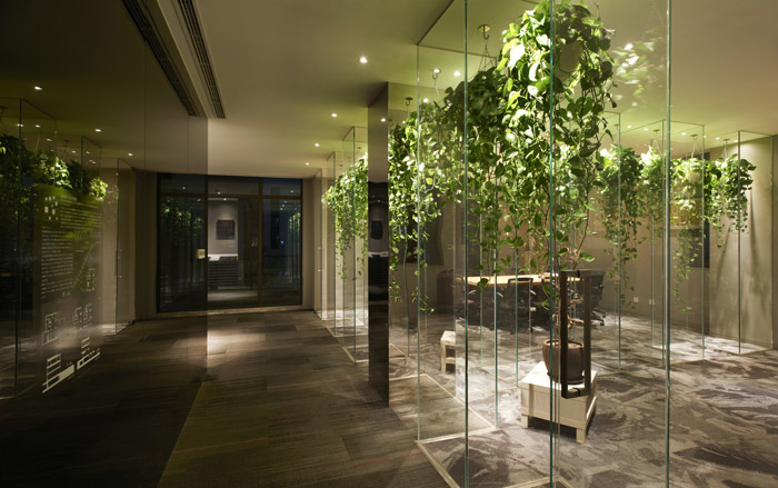 建材公司辦公室過道裝修設(shè)計(jì)效果圖