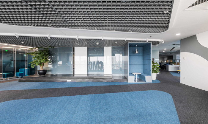 科技類公司辦公室交流區(qū)裝修設計效果圖