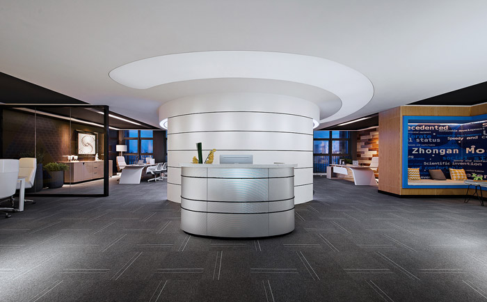 科技公司寫(xiě)字樓前臺(tái)裝修設(shè)計(jì)效果圖