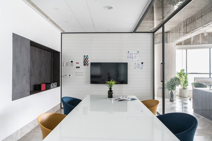 灰色系辦公室會議室裝修設計效果圖