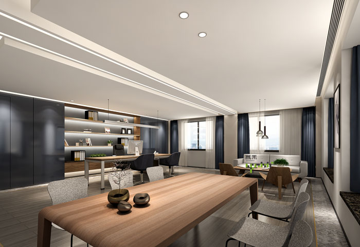 杭州鴻世電器總經(jīng)理辦公室裝修設(shè)計效果圖