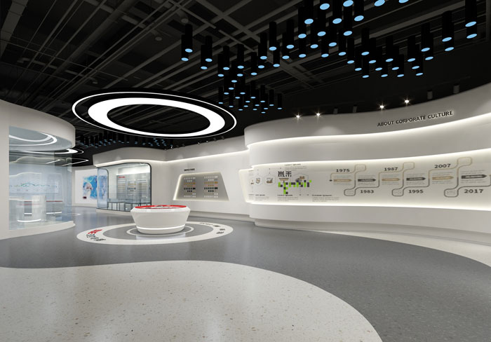 杭州鴻世電器辦公樓展廳裝修設(shè)計效果圖