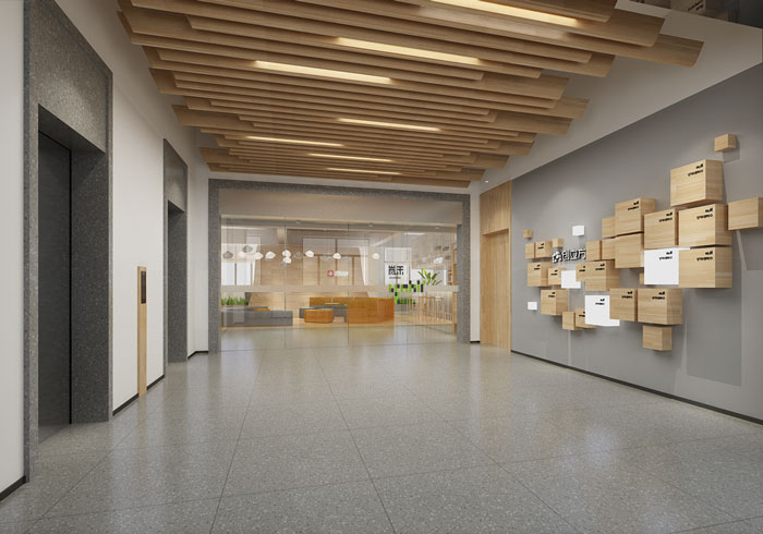 杭州聯(lián)合辦公進門區(qū)裝修設(shè)計效果圖