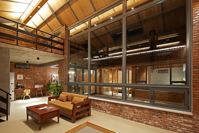 景區(qū)三合院民宿客廳設(shè)計效果圖