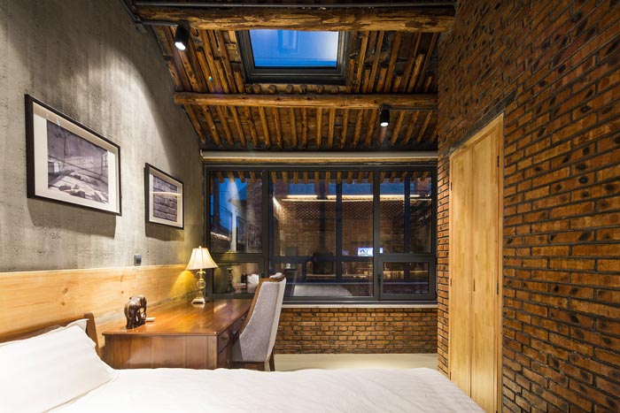 景區(qū)三合院民宿大床房設(shè)計效果圖