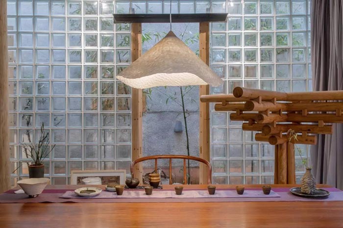 古鎮(zhèn)鄉(xiāng)村民宿品茶區(qū)設計效果圖