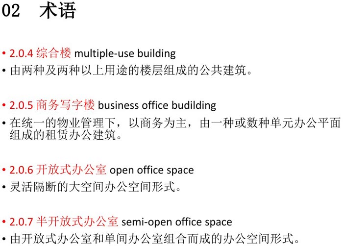 辦公建筑設計規(guī)范術語解讀圖