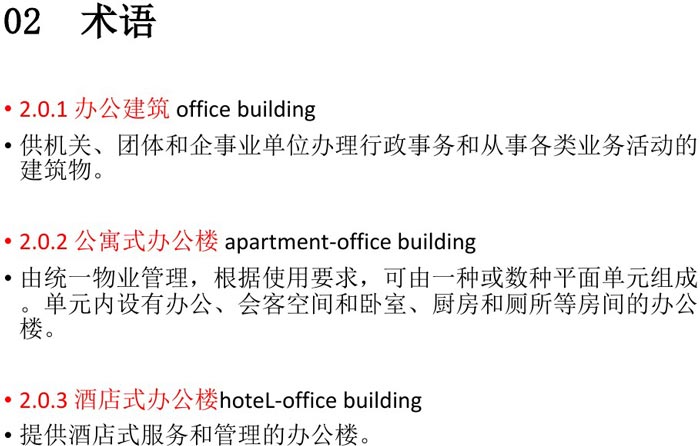 辦公建筑設計規(guī)范術語解讀圖