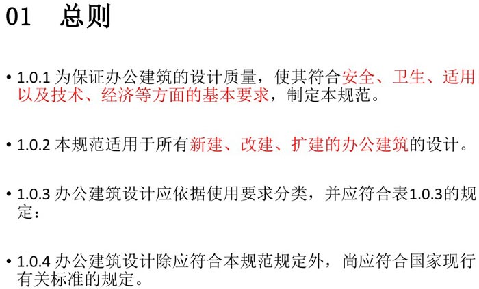 辦公建筑設計規(guī)范總則解讀示意圖