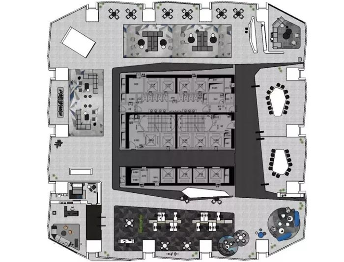 時尚辦公樓設計平面圖