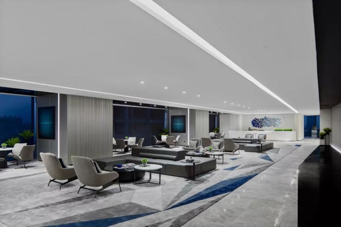 時尚辦公樓接待區(qū)設計方案