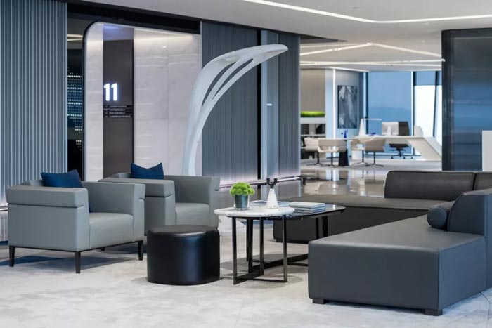 時尚辦公樓接待區(qū)設計方案