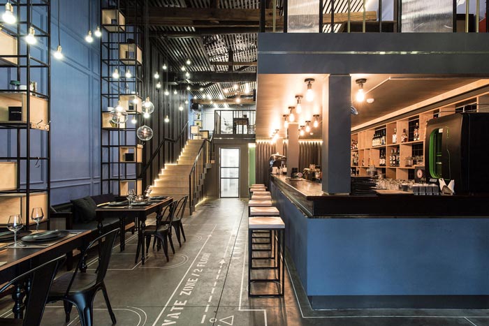 233平方工業(yè)風酒吧吧臺設計方案